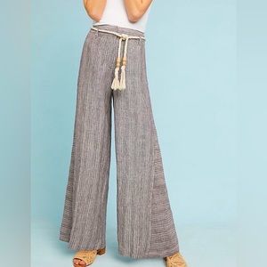 ANTHROPOLOGIE WIDE LEG STRIPED PANTS